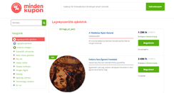 Desktop Screenshot of mindenkupon.hu